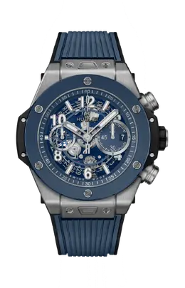 Часы big bang unico titanium blue ceramic Hublot 421.nl.5170.rx