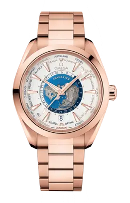 Часы seamaster aqua terra 150m co axial master chronometer gmt worldtimer 43 мм Omega 220.50.43.22.02.001