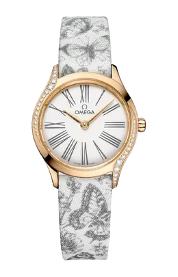 Часы Omega De ville mini trésor из желтого золота с бриллиантами 26 мм 428.57.26.60.04.002