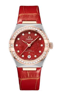 Часы Omega Constellation constellation co-axial master chronometer с золотом и бриллиантами 29 мм 131.28.29.20.99.002