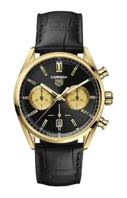 Часы Tag Heuer Carrera chronograph с желтым золотом 41 мм cbn2044.fc8313