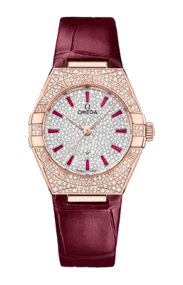 Часы Omega Constellation co‑axial master chronometer с бриллиантами 29 мм 131.58.29.20.99.001