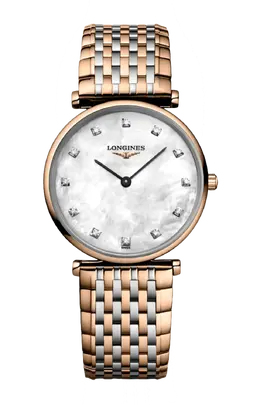 Часы Longines La grande classique с бриллиантами и перламутром 29 мм l4.512.1.97.7