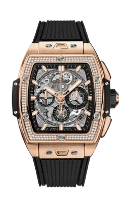 Часы Hublot King gold diamonds chronograph из розового золота с бриллиантами 42 мм 642.ox.0180.rx.1104