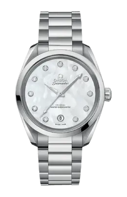 Часы seamaster aqua terra 150m co axial master chronometer ladies' 38 мм Omega 220.10.38.20.55.001