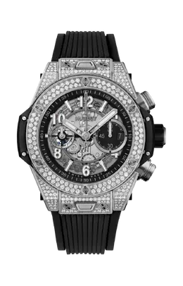 Часы Hublot Unico titanium pave 44 мм 421.nx.1170.rx.1704