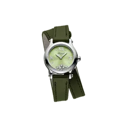 Часы женские Chopard Happy Sport - 25 мм с двойным ремешком, бриллианты 278620-3005