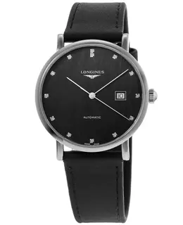 Longines Elegant Collection Grey Dial Leather Strap Women's Watch l4.911.4.78.2