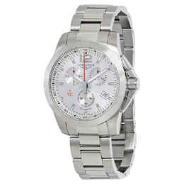 Longines Conquest Chronograph Silver Dial Mens Watch L38004766