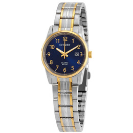 Citizen Quartz Blue Dial Two-tone Ladies Watch eu6004-56l