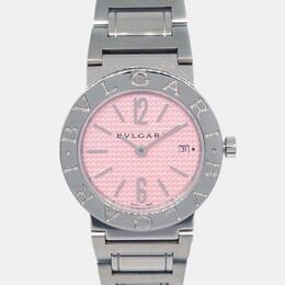 Bulgari Pink Stainless Steel Bulgari Bulgari BB26C2SSD Quartz Women's Wristwatch 25 mm 1112212