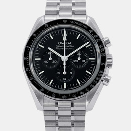 Omega 1111096 Black Stainless Steel Speedmaster Manual Winding Men's Wristwatch