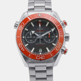 Omega Grey Stainless Steel Seamaster Planet Ocean Automatic Men's Wristwatch 45.5 mm - Ref: 1111090