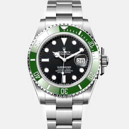 Rolex Black Stainless Steel Submariner Automatic Men's Wristwatch 41 mm Ref. 111082
