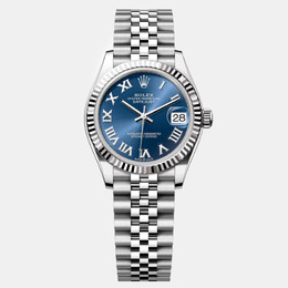 Rolex Datejust Stainless Steel Blue Roman Women's Automatic Watch 1110867