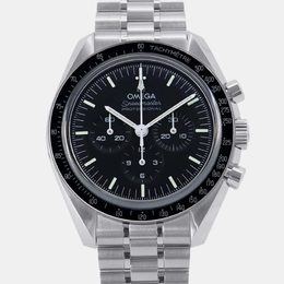Omega Speedmaster Men's Stainless Steel Black Manual Winding Watch 42mm