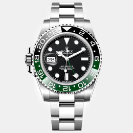 Rolex Black Stainless Steel GMT Master II VTNR Automatic Men's Watch Ref 1110825