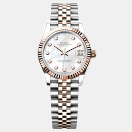 Rolex Mother of Pearl 18K Everose Gold Stainless Steel Datejust Automatic Women's Wristwatch 31 mm Ref: 1110869