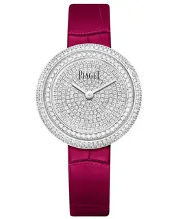 Piaget Possession Quartz Diamond Dial 18K White Gold Leather Watch Model G0A44099