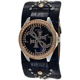 GUW1140L3AC Guess Blue Quartz Analog Stainless Steel Watch with Blue Leather Strap