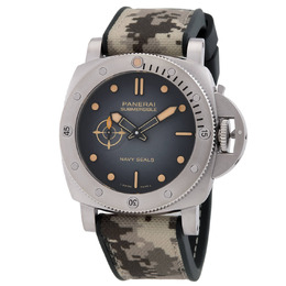 Panerai Submersible QuarantaQuattro Navy Seals Automatic Black Dial Mens Watch pam01518