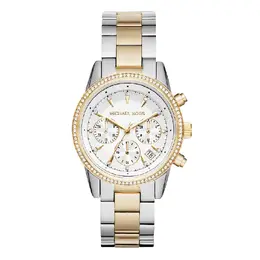 Часы наручные Michael Kors Ritz с хронографом, золотой / серебристый 1mi51m00x-d11