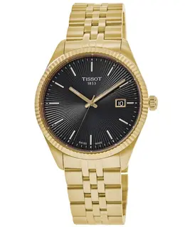Tissot Ballade Quartz - Men's Watch - Black Dial - Yellow Gold Plated Steel t156.410.33.051.00