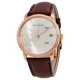 Blancpain Villeret Mens Automatic Grey Dial 18k Rose Gold Watch Model N06670A036042N055B