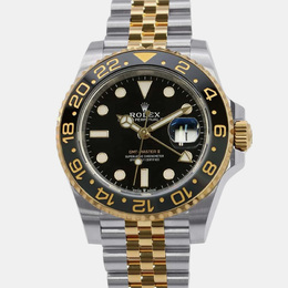 Rolex Black 18k Yellow Gold Stainless Steel GMT-Master II 126713GRNR Automatic Men's Wristwatch