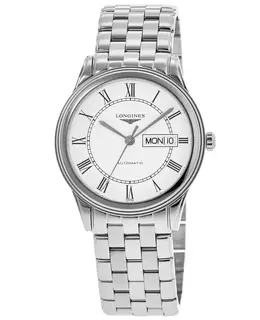 Longines Flagship Automatic White Dial Steel Men's Watch l4.899.4.21.6