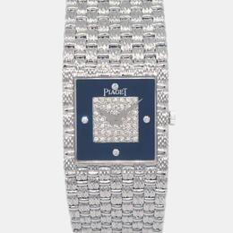 Piaget Black Diamond 9131D23 White Gold Vintage Women's Wristwatch