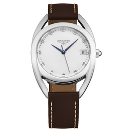 Longines Watch L6.138.4.87.2 Equestrian Series Quartz Diamond White Dial Ladies Wristwatch