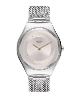 Часы Skinsand с серым ремешком из нержавеющей стали Swatch, серый 18837 | gris