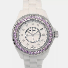 Chanel White Ceramic J12 H2010 Quartz Women's Wristwatch 33 mm 1115340