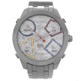 Pre-owned Jacob & Co. Five Time Zones Quartz Unisex Watch jc49ss