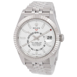 Rolex Sky-Dweller GMT Automatic Chronometer White Dial Mens Watch Reference: 336934-0004