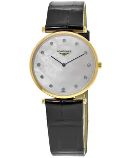 Longines La Grande Classique Quartz Mother of Pearl Diamond Dial Women's Watch, Model L4.709.2.88.2