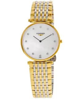 Longines La Grande Classique Quartz Diamond Dial Two-Tone Steel Women's Watch - Model L4.709.2.88.7
