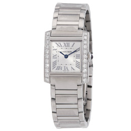 Cartier W4TA0029 Franaise Small Model Diamond Silver Dial Watch