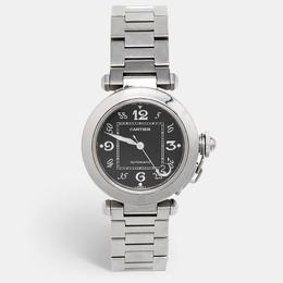 Cartier Pasha De Cartier W31049M7 Black Stainless Steel Unisex Watch 35mm