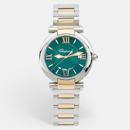 Chopard Green 18k Rose Gold Stainless Steel Imperiale 388532-6007 Women's Wristwatch 36 mm 1118301
