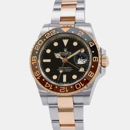 Rolex Black Stainless Steel and Rose Gold GMT-Master II Automatic Men's Watch Ref. 1111109