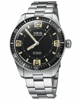 Oris Divers 60th Anniversary Edition Black Dial Stainless Steel Men's Watch Model: 0173377724034-SET