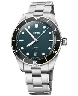 Oris Divers Date Automatic, Blue Dial with Luminous Hands & Markers, Stainless Steel Case Band, 39mm