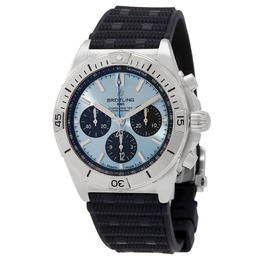 PB0134101C1S2 Breitling Chronomat B01 Chronograph Automatic Mens Watch - Blue Dial, Stainless Steel & Platinum Case