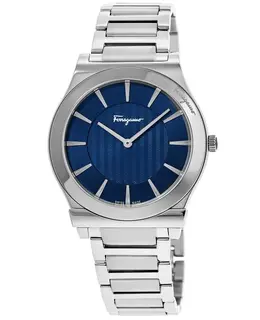 Salvatore Ferragamo 1898 Slim Blue Dial Steel Men's Watch sfpe00719