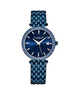 Женские синие часы-браслет из нержавеющей стали, 40 мм Stuhrling, синий 10540653 | blue