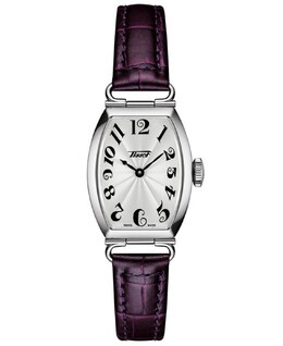 Женские часы Swiss Heritage Porto с фиолетовым кожаным ремешком, 22x30 мм Tissot, серебро 12091542 | silver