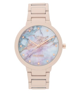 Женские розовые часы с прорезиненным браслетом, 40,5 мм Nine West 11663928 | no color