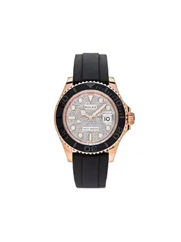 Rolex Yacht-Master 40mm (Ref.278ёт) black rose gold round face index dial signature Mercedes hands calendar day-date rotating bezel screw-down crown automatic movement